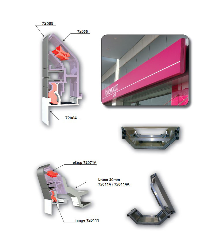 flexible face with facade opening system